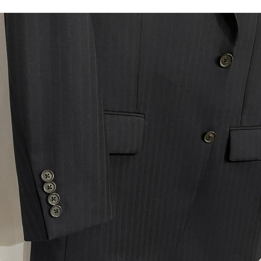 Brooks Brothers 1818 Madison 41R Vitale Barberis Canonico Navy Pinstripe Blazer